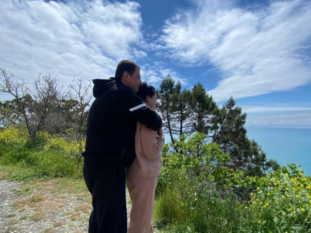 На отдыхе с любимой женой